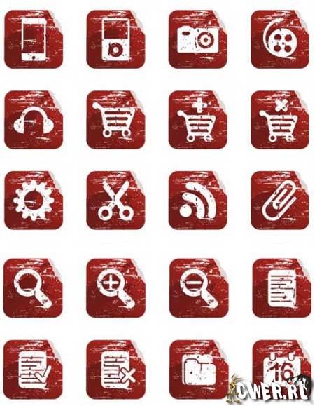 Distortion Red Icons