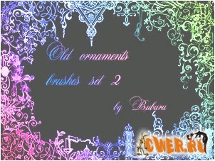 100 Old ornaments brushes