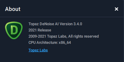 Topaz DeNoise AI 3.4.0