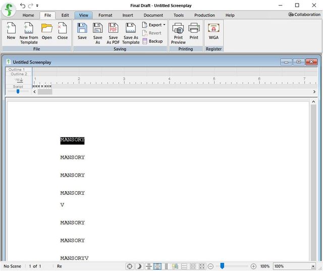 Final Draft 12.0.1 Build 60