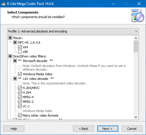 K-Lite Codec Pack