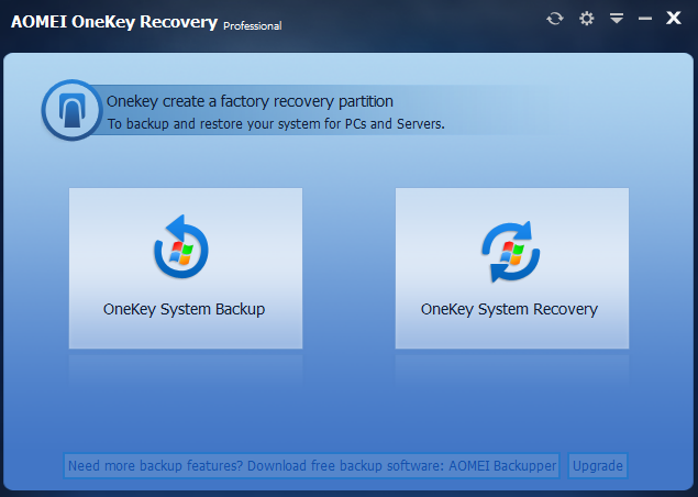 AOMEI OneKey Recovery Pro 1.6.0