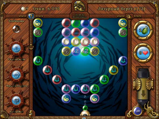 скриншот игры Пузырьки. В погоне за сокровищами Веселого Роджера