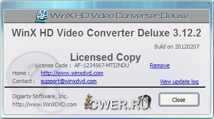 WinX HD Video Converter Deluxe 3.12.2 Build 20120207